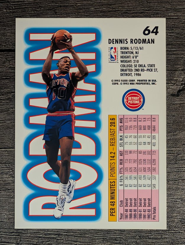 1993-94 Fleer #64 Dennis Rodman (NM)