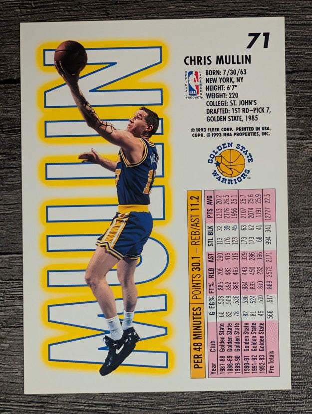 1993-94 Fleer #71 Chris Mullin