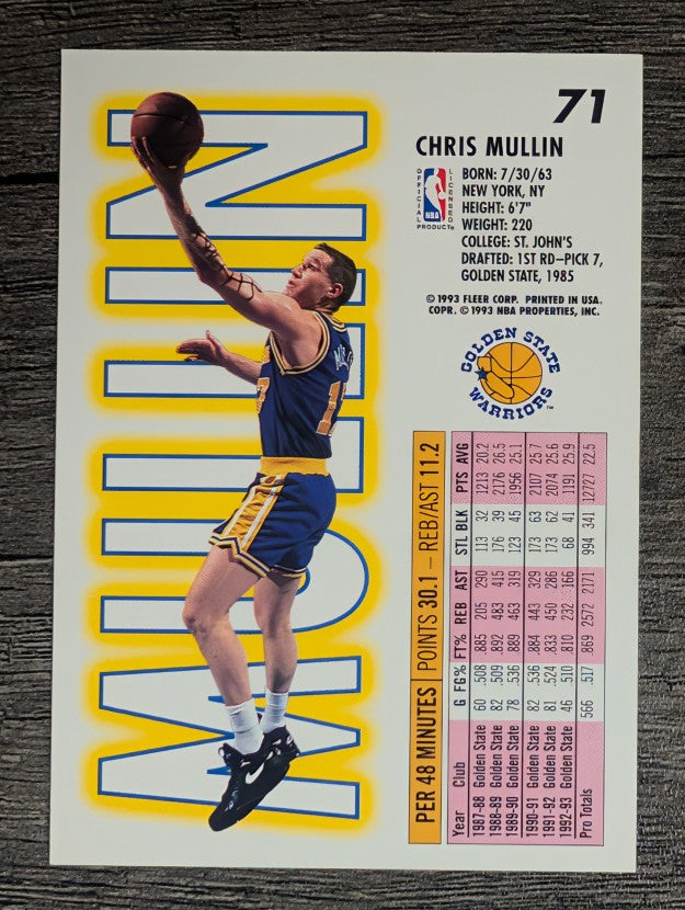 1993-94 Fleer #71 Chris Mullin