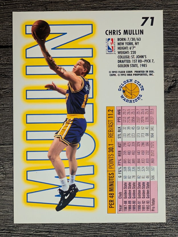 1993-94 Fleer #71 Chris Mullin