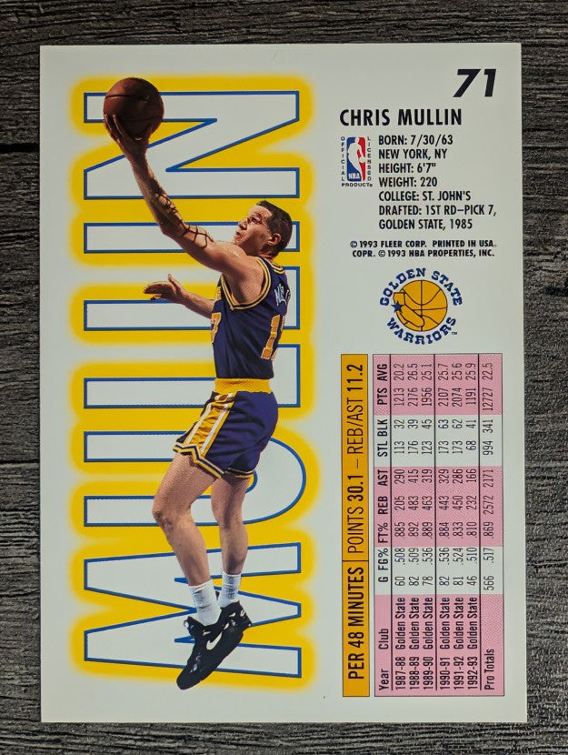 1993-94 Fleer #71 Chris Mullin