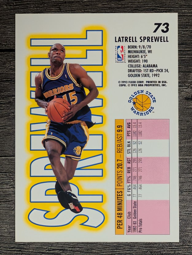 1993-94 Fleer #73 Latrell Sprewell
