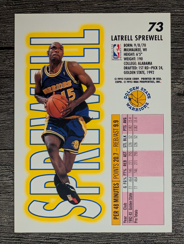 1993-94 Fleer #73 Latrell Sprewell