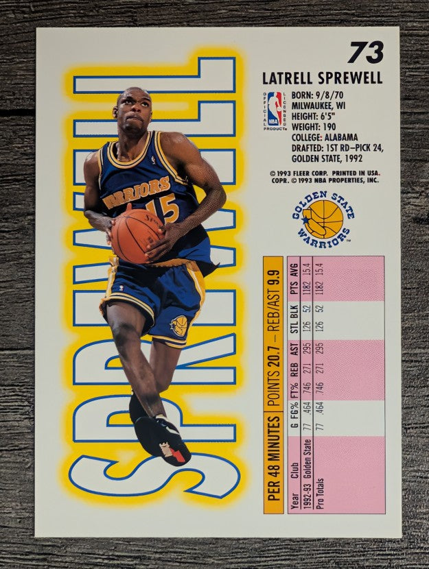 1993-94 Fleer #73 Latrell Sprewell