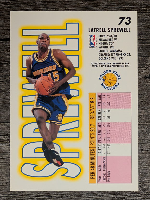 1993-94 Fleer #73 Latrell Sprewell