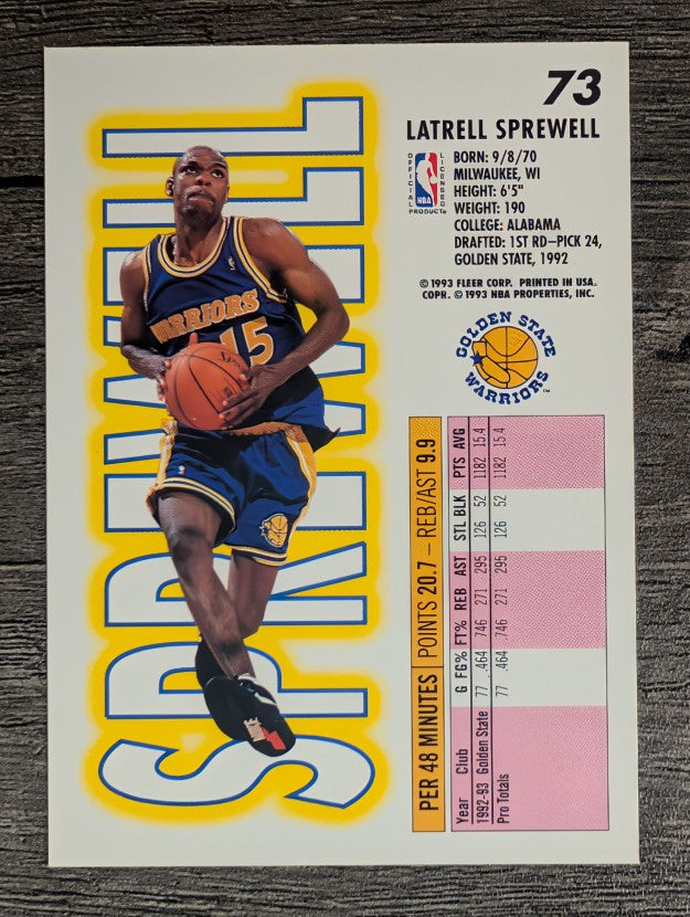 1993-94 Fleer #73 Latrell Sprewell