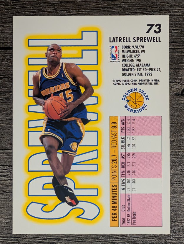 1993-94 Fleer #73 Latrell Sprewell