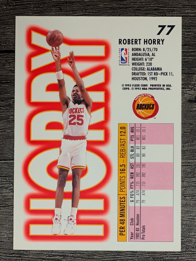 1993-94 Fleer #77 Robert Horry