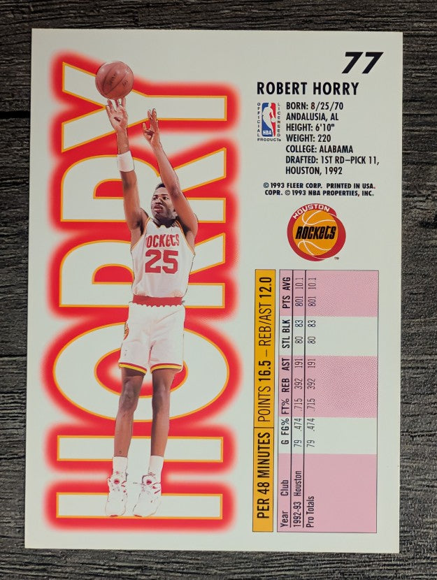 1993-94 Fleer #77 Robert Horry