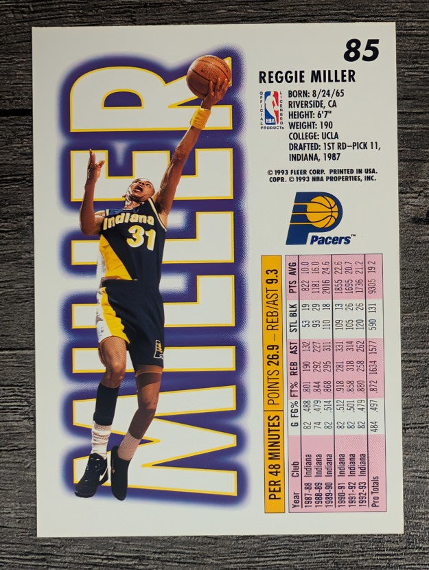 1993-94 Fleer #85 Reggie Miller