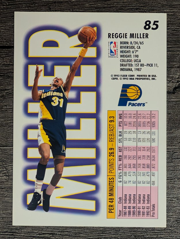1993-94 Fleer #85 Reggie Miller (NM)