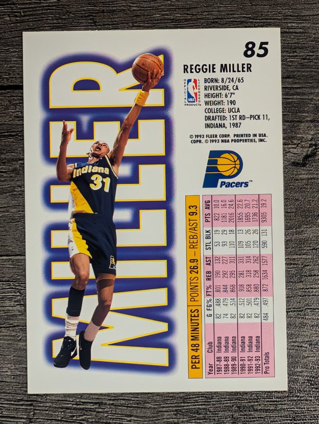 1993-94 Fleer #85 Reggie Miller