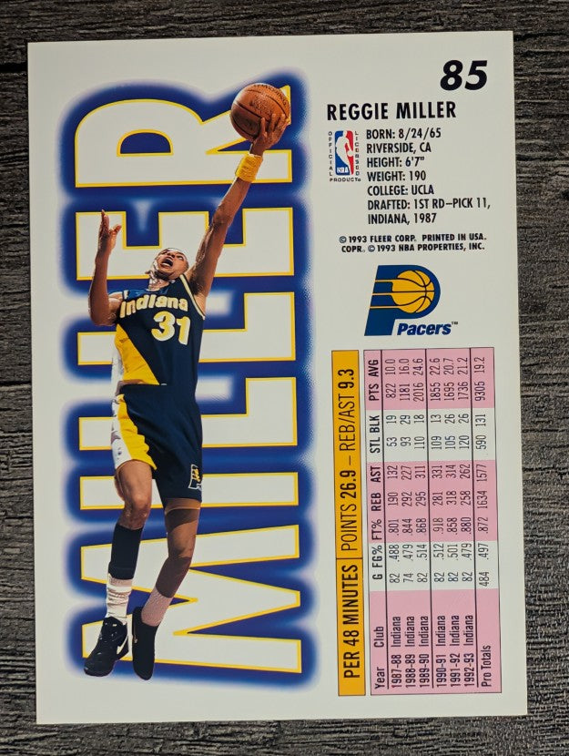 1993-94 Fleer #85 Reggie Miller
