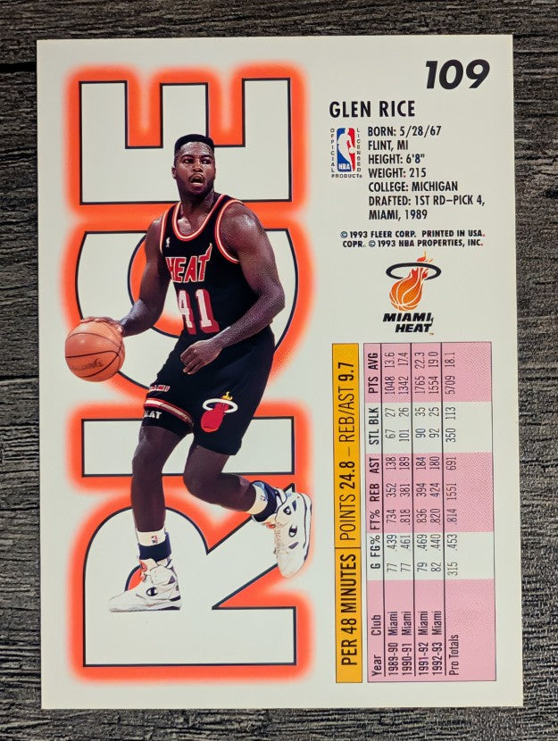 1993-94 Fleer #109 Glen Rice