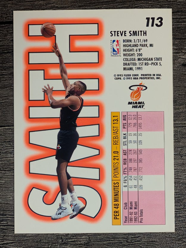 1993-94 Fleer #113 Steve Smith