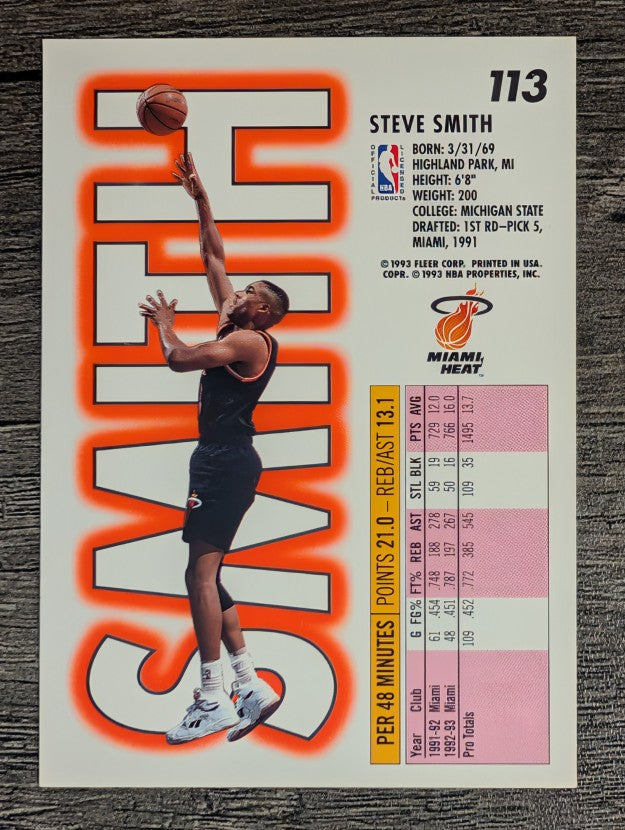1993-94 Fleer #113 Steve Smith