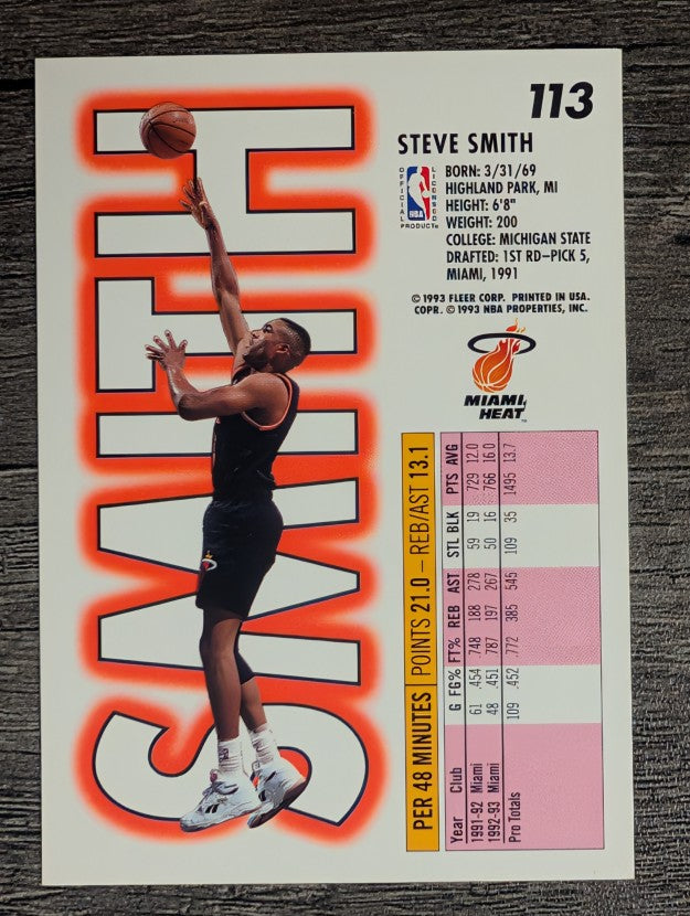 1993-94 Fleer #113 Steve Smith