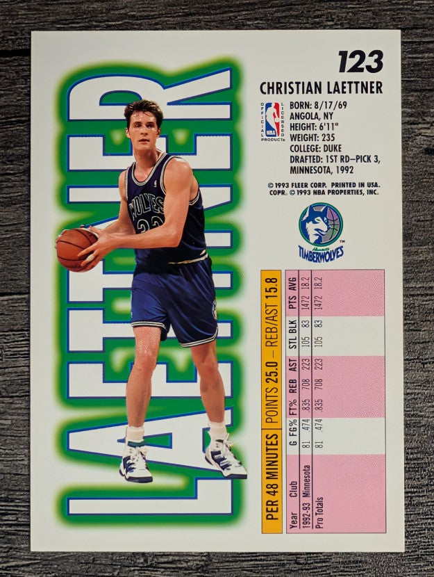 1993-94 Fleer #123 Christian Laettner