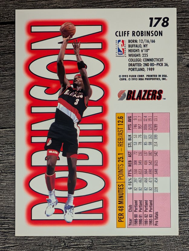 1993-94 Fleer #178 Clifford Robinson