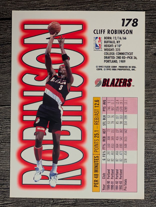 1993-94 Fleer #178 Clifford Robinson
