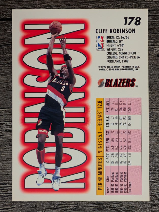 1993-94 Fleer #178 Clifford Robinson
