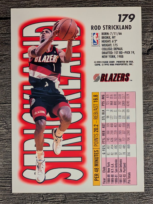 1993-94 Fleer #179 Rod Strickland