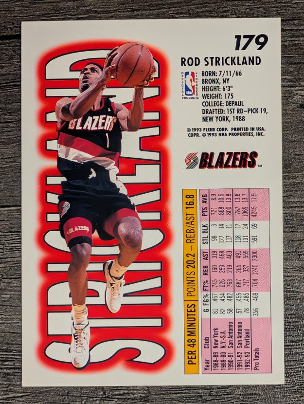 1993-94 Fleer #179 Rod Strickland