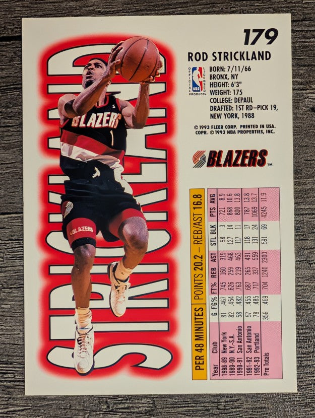 1993-94 Fleer #179 Rod Strickland