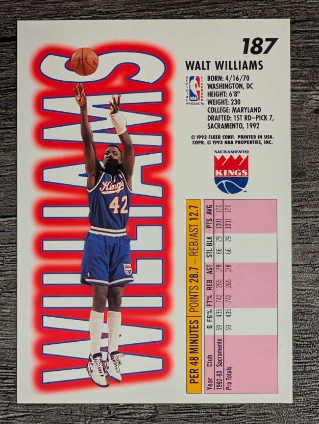 1993-94 Fleer #187 Walt Williams