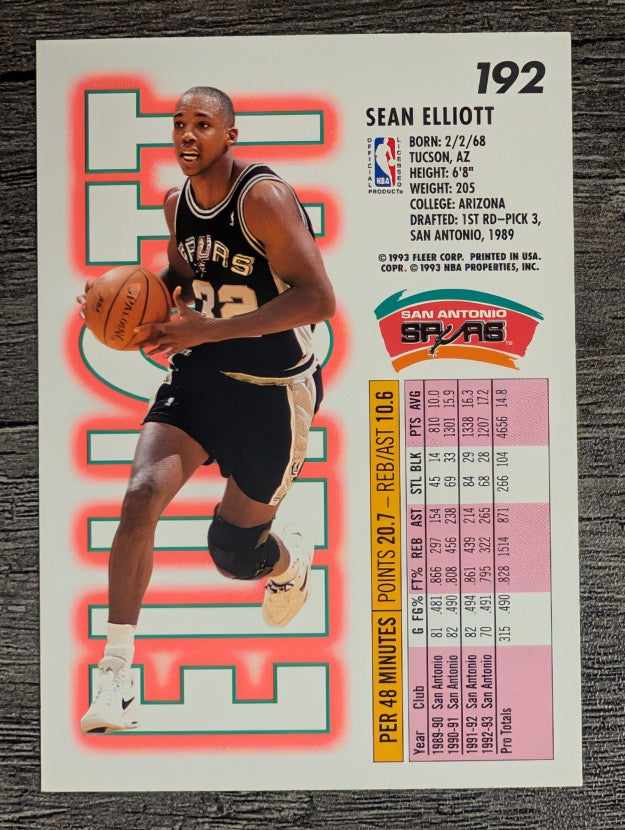 1993-94 Fleer #192 Sean Elliott
