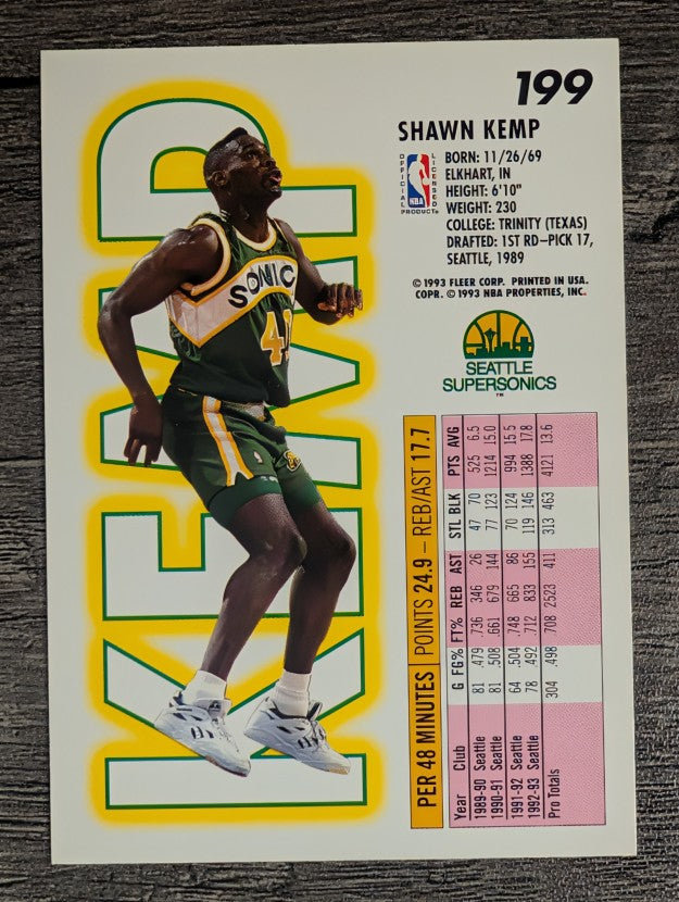 1993-94 Fleer #199 Shawn Kemp
