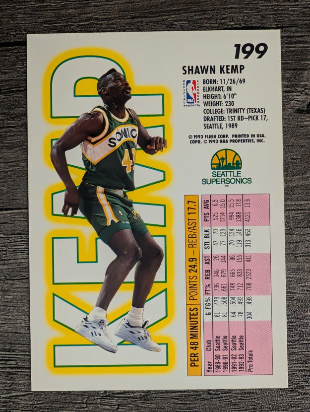 1993-94 Fleer #199 Shawn Kemp