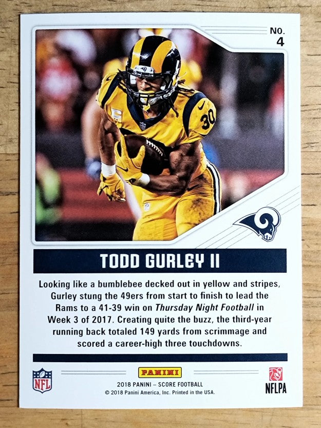 2018 Score Color Rush #4 Todd Gurley II