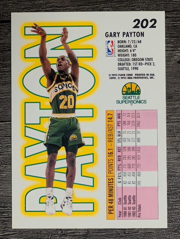 1993-94 Fleer #202 Gary Payton