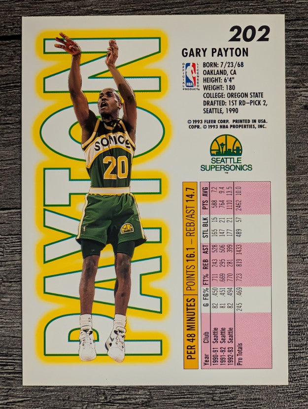 1993-94 Fleer #202 Gary Payton