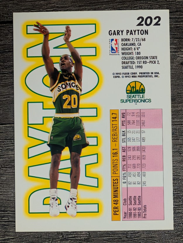 1993-94 Fleer #202 Gary Payton