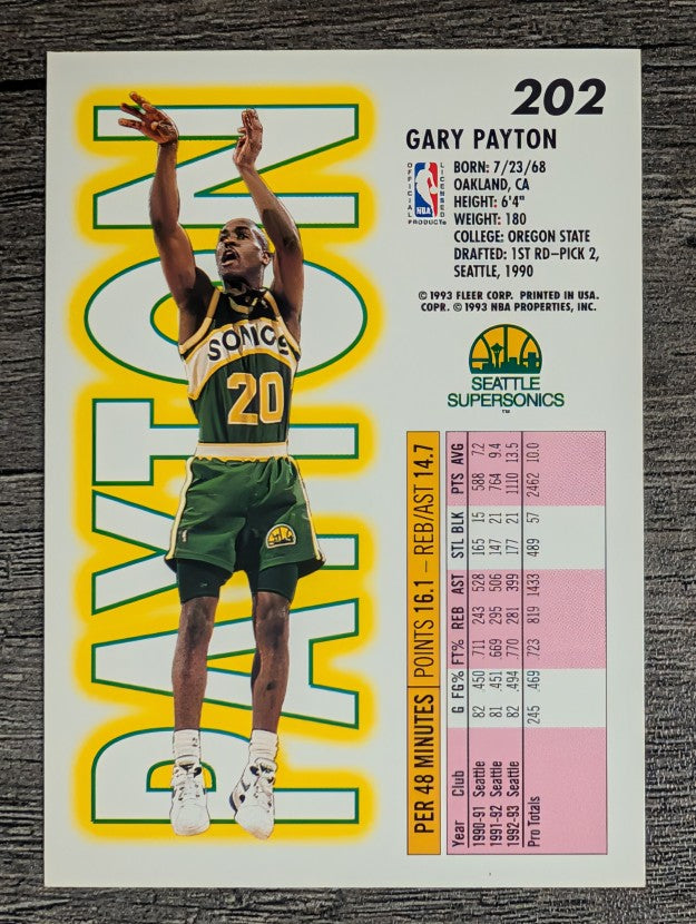1993-94 Fleer #202 Gary Payton