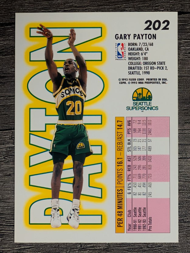 1993-94 Fleer #202 Gary Payton