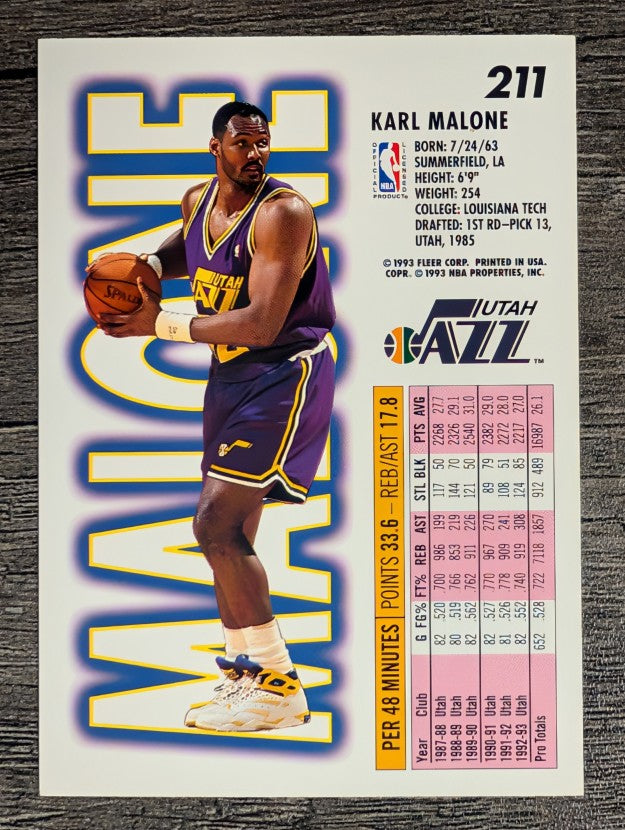 1993-94 Fleer #211 Karl Malone (NM)
