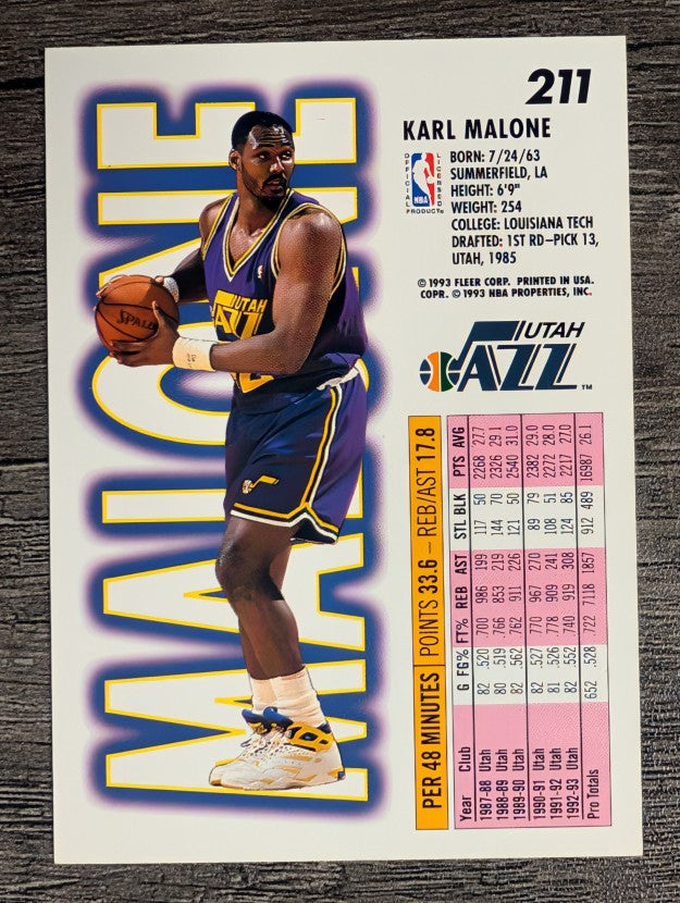 1993-94 Fleer #211 Karl Malone