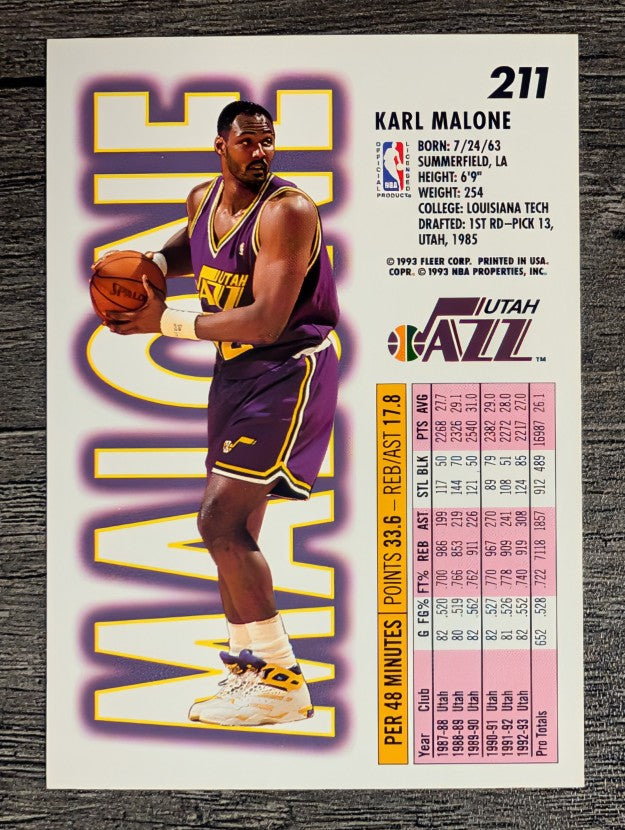 1993-94 Fleer #211 Karl Malone
