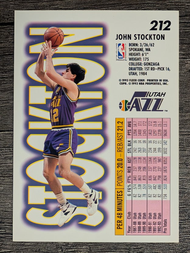 1993-94 Fleer #212 John Stockton