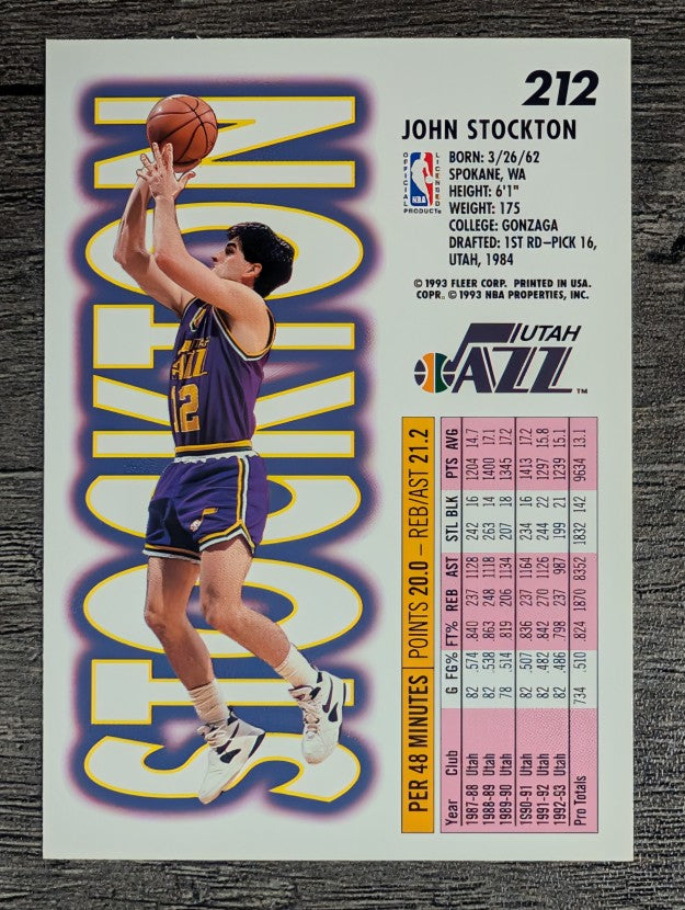 1993-94 Fleer #212 John Stockton