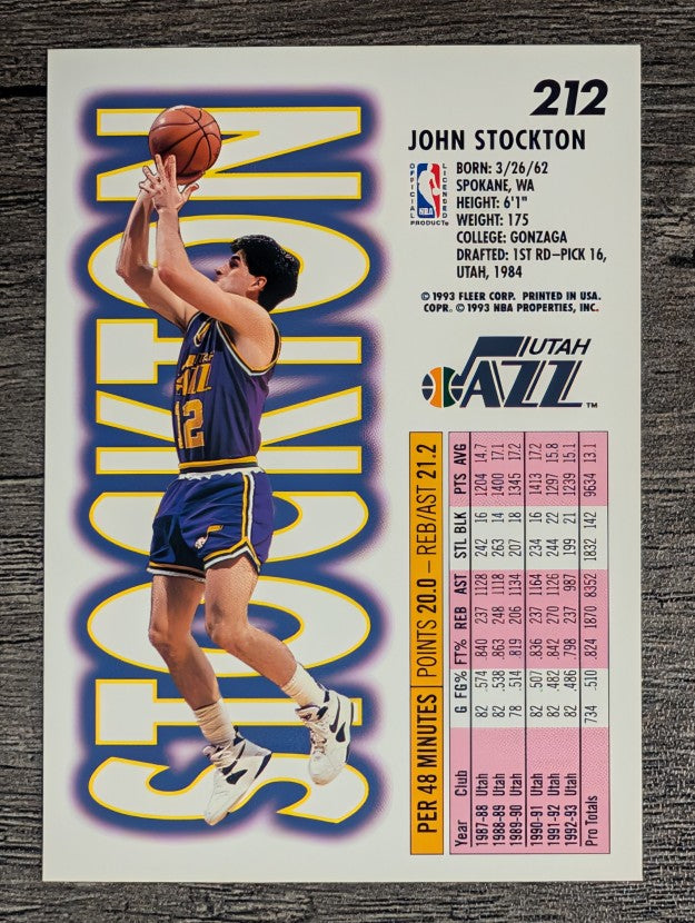 1993-94 Fleer #212 John Stockton