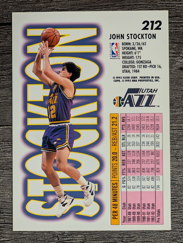 1993-94 Fleer #212 John Stockton (NM)