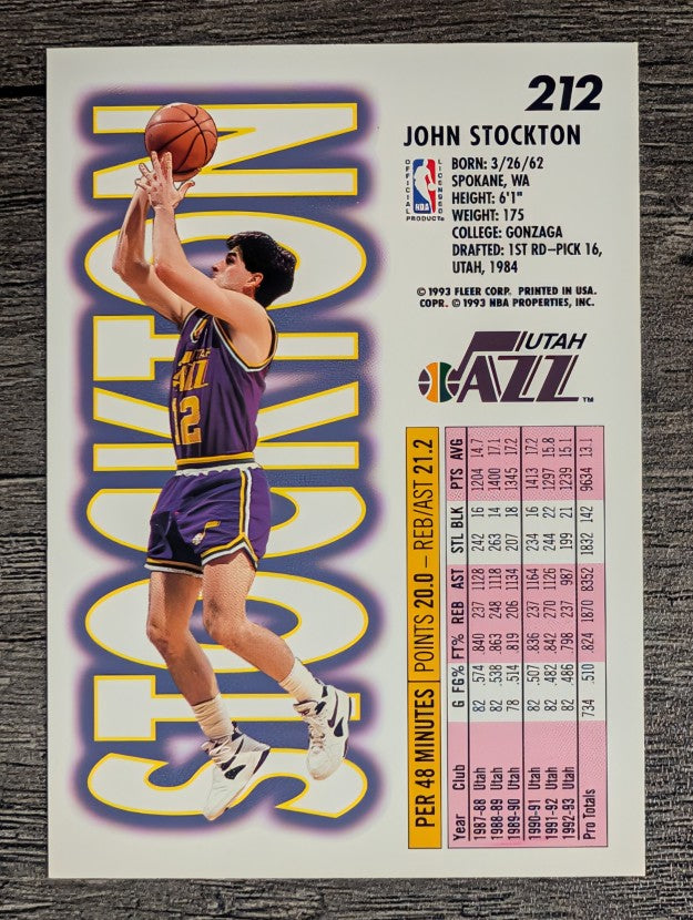 1993-94 Fleer #212 John Stockton (NM)