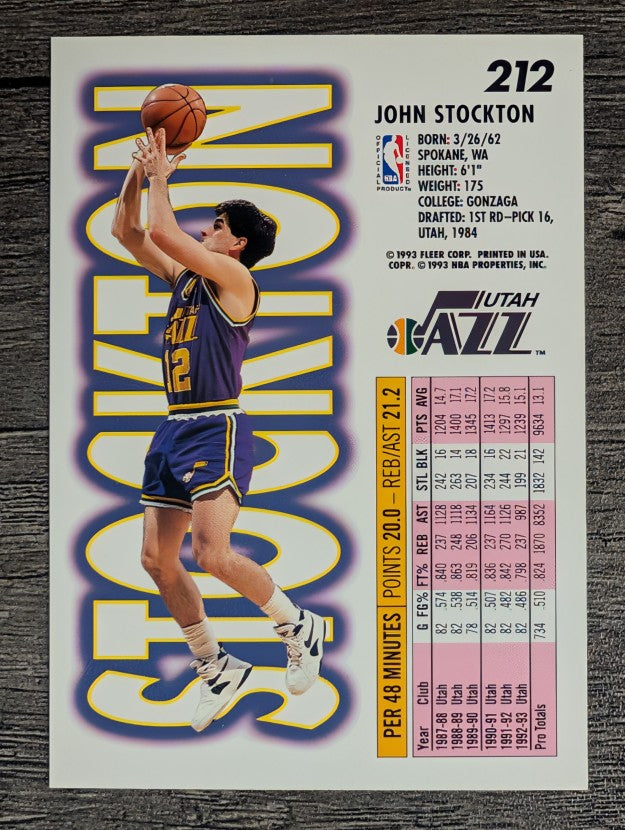 1993-94 Fleer #212 John Stockton