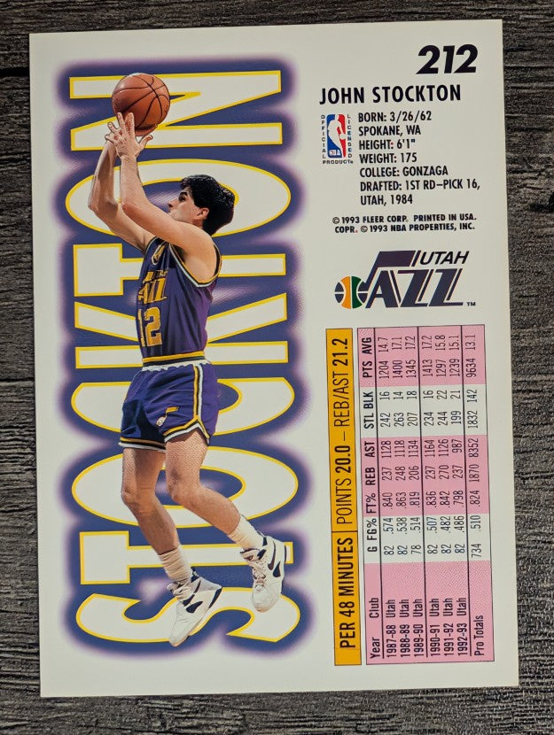 1993-94 Fleer #212 John Stockton