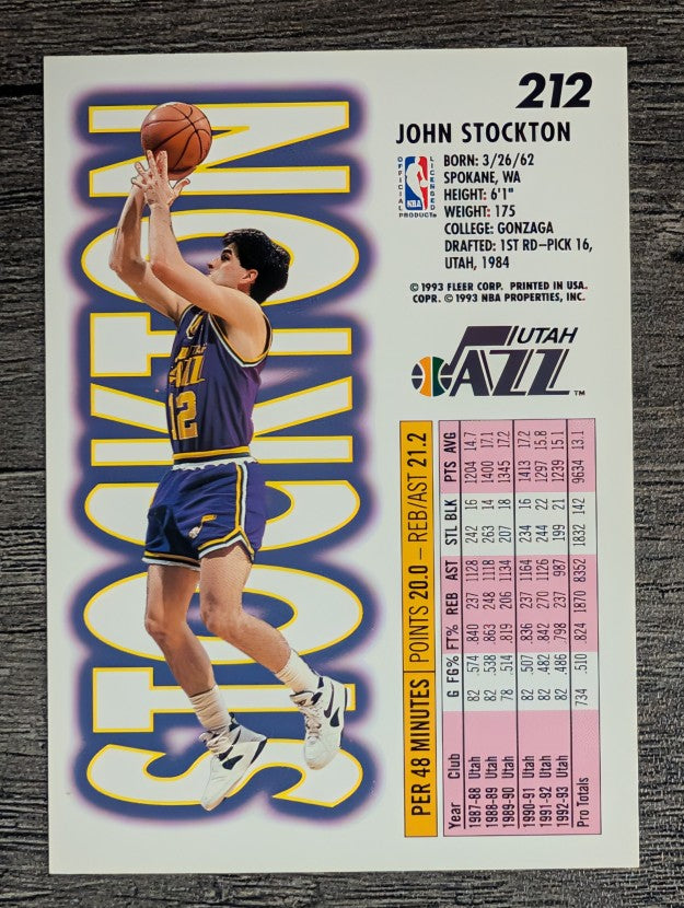 1993-94 Fleer #212 John Stockton