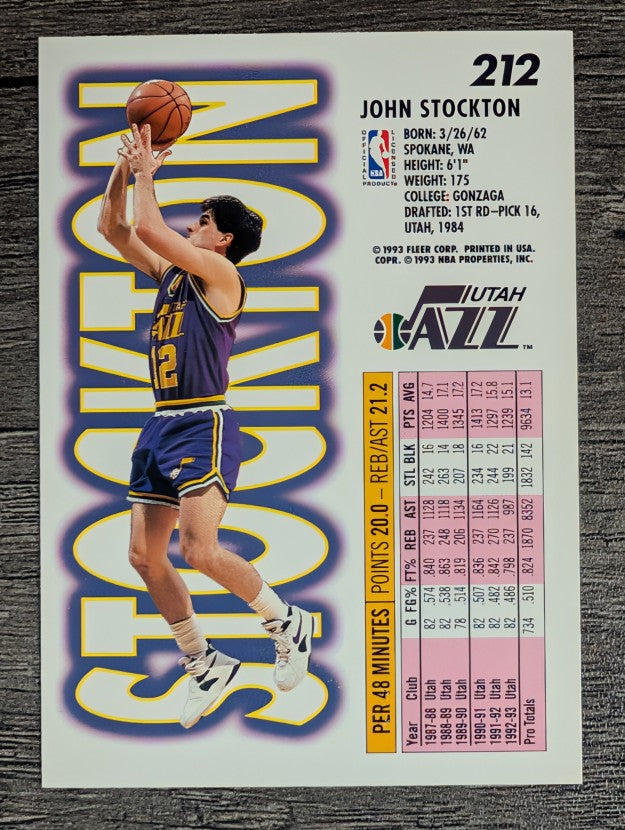 1993-94 Fleer #212 John Stockton (NM)
